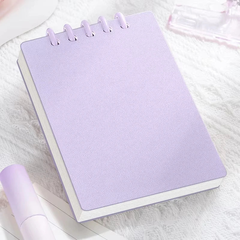 80 Sheets Binder A7 Loose-Leaf Notebook Horizontal Line Inner Page Style Note Set Stationery School Office Supplies