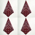1/4/9pcs Men Women Bandana Hairband Cowboy Mens Biker Sports Headwear Wrist Hairwrap Single Sided Head Wrap Scarf Paisley