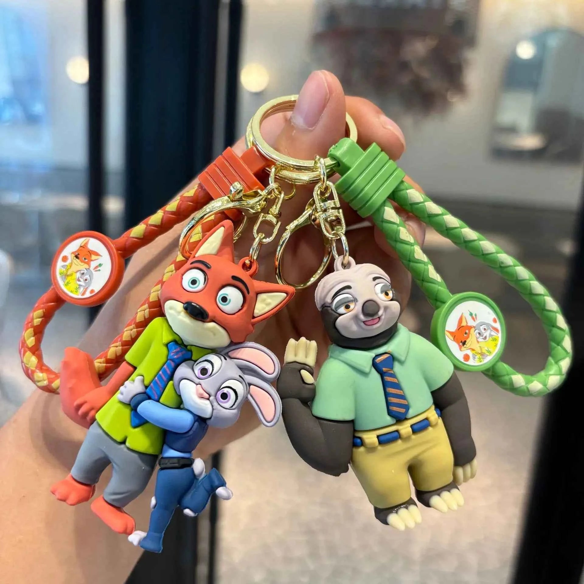 Anime Zootopia 2 Figure Cute PVC Doll Car Key Ring Accessories Bag Pendant Charm Perfect Christmas Gift for Her
