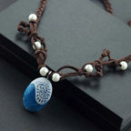 Movie Original vaiana Moana princess Luminous Handmade Braided Leather Rope Pendant cosplay model action figure toy