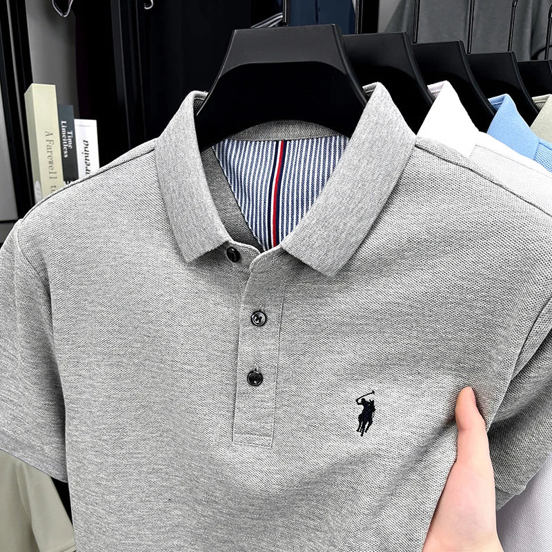 Men's 100% Cotton Polo Shirt – Short Sleeve Casual Golf & Business Shirt