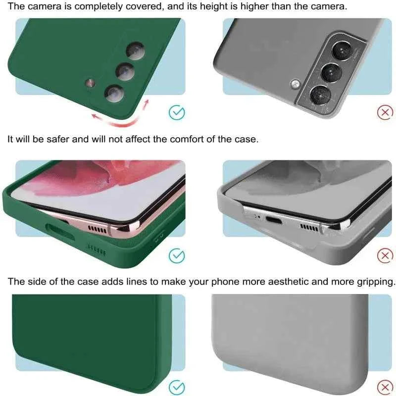 luxury Liquid Silicone Case for Samsung S25 S24 Galaxy S20 S21 S22 S23 FE Plus Note10 20 A52 A31 A41 A71 A51 A72 A70 A50 Coque