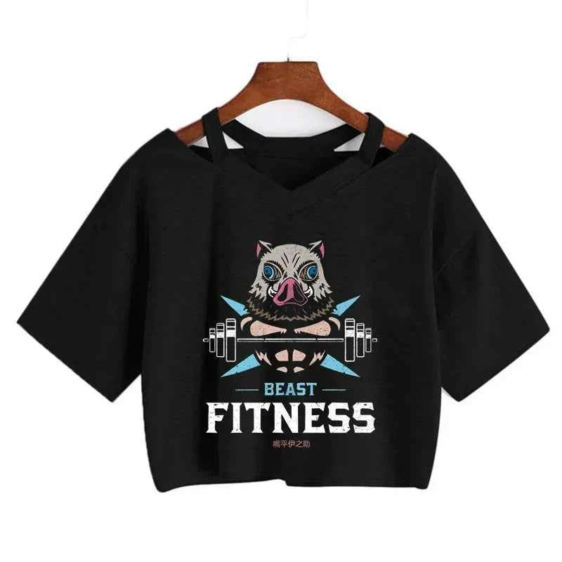 Demon Slayer T Shirt Nezuko Tshirt Women Kimetsu No Yaiba Crop Top Tees Japanese Anime Tanjirou Kamado Tops Manga T-shirt Female