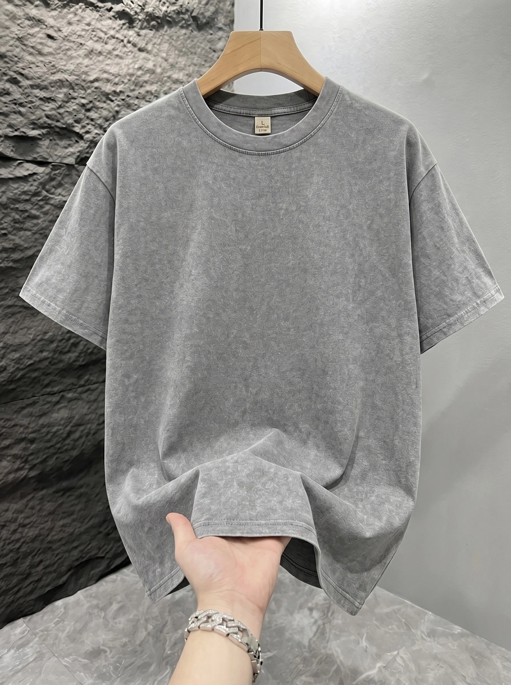 Men's Vintage Acid Washed Oversized T-Shirt – Unisex Streetwear Tee