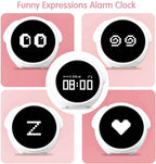 Child Alarm clock Digital Emotion Table Clock WIth Light Wireless Smart Bedside Cute Cartoon Alarm Clock For Kids