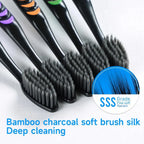 10/20 Pcs Family pack toothbrush, Bamboo Charcoal Soft fur Toothbrush, Travel Carry，Color random