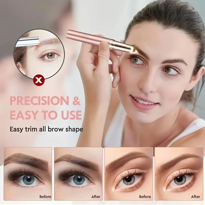 Electric Eyebrow Trimmer USB Rechargeable Mini Electric Eyebrow Trimmer - Convenient and Easy Facial Beauty Trimmer