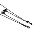 Retro black spider glasses chain men's and women's fashionable glasses holder glasses accessories, suitable for costume parties