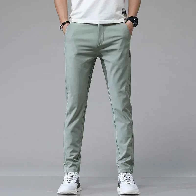 2024 Spring Summer Ultra-thin Men's Stretch Slim Straight Casual Pants High Quality Fashion Breathable Golf Sports Trousers