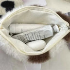 Heart Printed Cute Small Lipstick Cosmetic Bag Travel Makeup Organizer Toiletry Storage Bag Pouch Card Holder Purse Bags