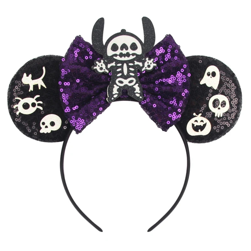 2026 Latest Halloween Cobweb Ears Headband Women Festival DIY Mouse Hairband Kids Party Villains Cosplay DIY Hair Accessories