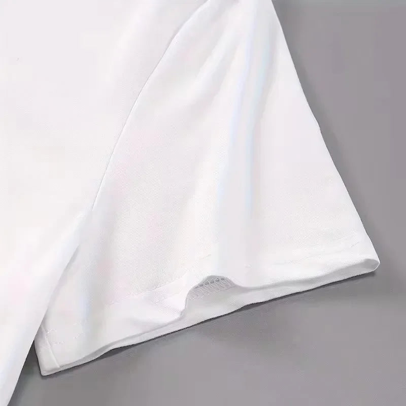 Camiseta holgada y bonita de estética Y2k para mujer camisetas informales con cuello redondo de dibujos animados japoneses