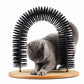 Cat Toy Arch Self Groome Pamper Feline with A Massage Grooming Rubbing Brush with Scratching Pad Toy for Cats Interactive Toys - WTN Essentials 
