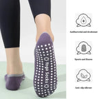 1/ 4Pair Professional Women Yoga Sock Silicone Anti-slip Ballet Pilates Socks Women Backless Breathable Bandage Yoga Sport Socks