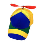 Bamboo Dragonfly Rainbow Sun Cap Funny Adventure Dad Hat Snapback Hat Helicopter Propeller Design for  Boys Girls Adult