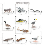 Simulation Mini  Farm Poultry Puppy Crocodile Pegasus Monkey Bird Wildlife Figurine Animal Model Sets Education Kid Toys
