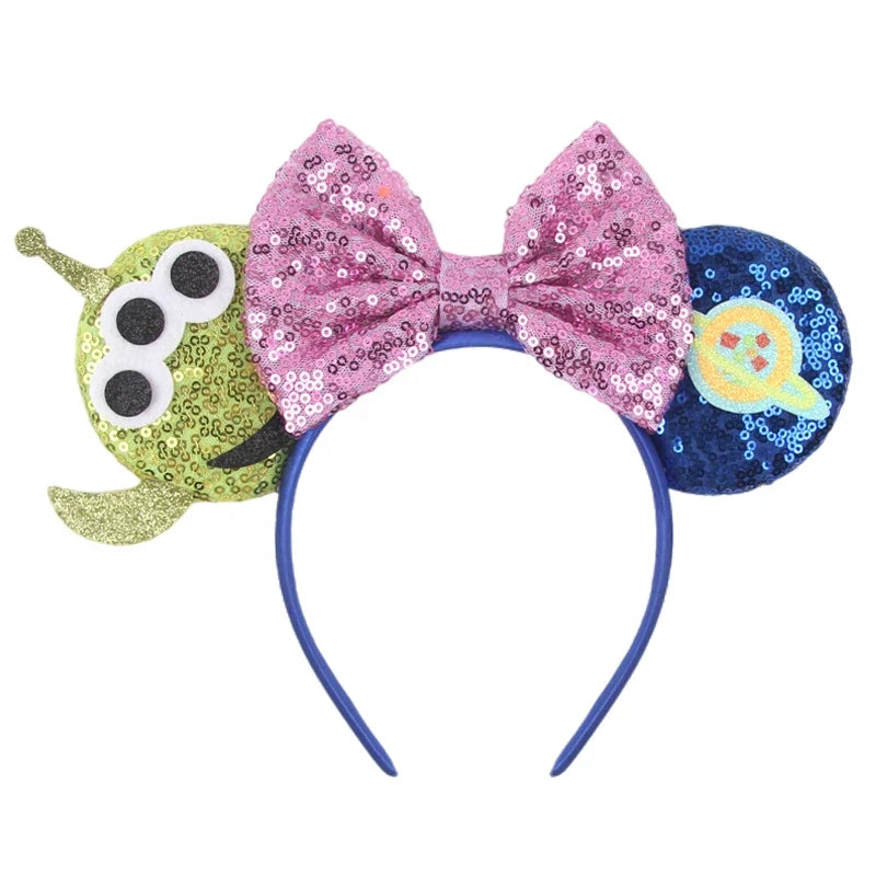 Nieuwste Mickey Mouse Oren Hoofdband Kid Adult Festival Party Pailletten Strik Haarband Vrouwen Baby Girl Party Haar Accessories