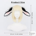 Animal Rabbit Ears Headband Faux Fur Bunny Headwear Plush Hairband Party Cosplay Costume Accessories
