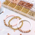 DIY Clay Beads Bracelet Making Kit – Friendship Golden Letter Beads for Jewelry Making, Gifts for Women & Teens