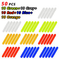 50/10PCS Helmet Safety Warning Reflective Stickers Strip Waterproof High Visibility Reflector Tape For Night Riding Walking Car