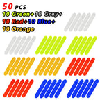 50/10PCS Helmet Safety Warning Reflective Stickers Strip Waterproof High Visibility Reflector Tape For Night Riding Walking Car