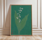 Japanese Crane Wall Art Red Sun Pine Tree Vintage Poster