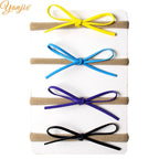 1 Set 2024 Classical European Suede Tied Hair Bow Baby Nylon Headband DIY Hair Accessories Hair Bands for Girl Headwear