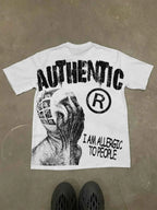 Harajuku Letter Graphic T Shirts Y2k Tops Men Women High Street Oversized T Shirt Pro Choice Streetwear Vintage Tee Clothing