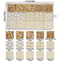 1240PCS 10x17mm CCB Imitation Pearl Acrylic Spacer Beads – DIY Jewelry Making Kit for Bracelets, Necklaces & Craft Accessories