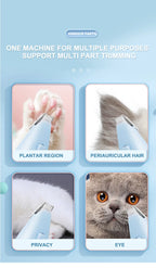 Pet Electric Pushing Scissors Cat Foot Shaver Special Dog Hair Shaver Fader Electric Mute Cat Claw Pedicure Artifact - WTN Essentials 