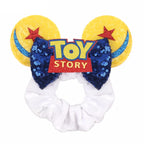 Cute Mouse Ears Velvet Scrunchies Hairband Women Elastic Ponytail Holder Girls Sequin Bow 2023 Kids Party DIY Hair Accessories