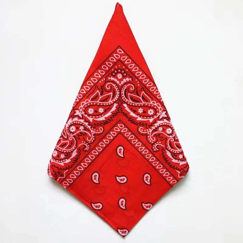 1/4/9pcs Men Women Bandana Hairband Cowboy Mens Biker Sports Headwear Wrist Hairwrap Single Sided Head Wrap Scarf Paisley