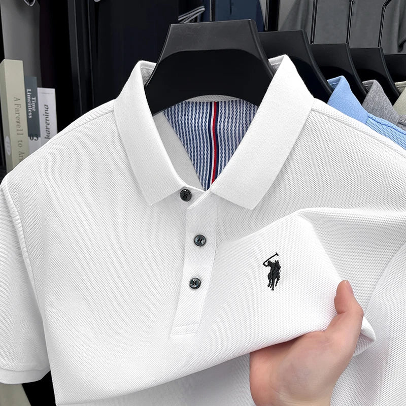 Men's 100% Cotton Polo Shirt – Short Sleeve Casual Golf & Business Shirt