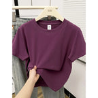 2026 Summer New High Quality Casual T Shirt Sexy Short Sleeved Sleeves Fashion Trend Solid Women Clothing Y2k Tops
