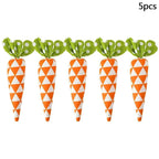 1/5pcs Easter Carrot Ornaments 2026 Spring Easter Party Decoration for Home Kids Birthday Favors Gift Soft Artificial Carrot Toy