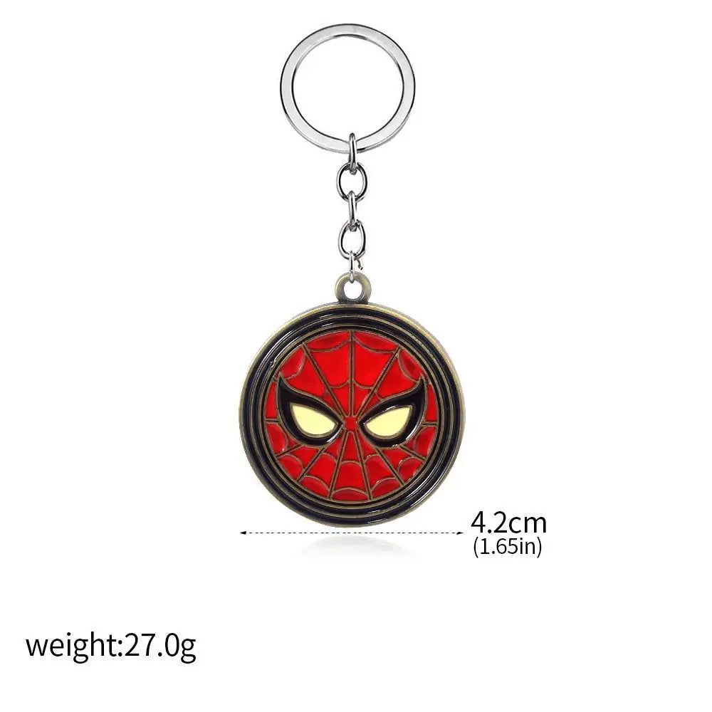 Movie Rotatable Spider Blade Keychain Creative Spider Keyring Cosplay Props Handsome for  Men Women Backpack Jewelry