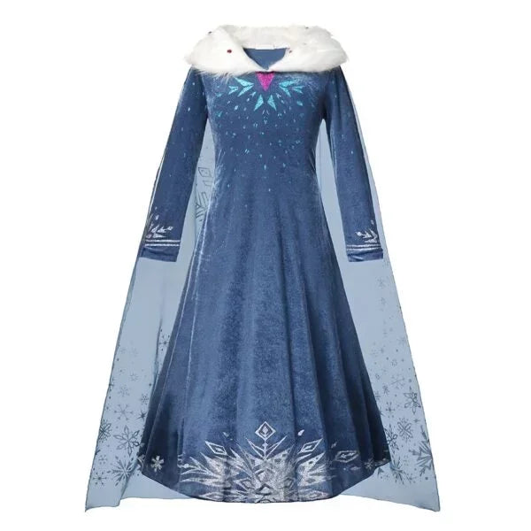 Girl Elsa Anna Dress Princess Costume Snow Queen Dress Baby Halloween Ariel Carnival Clothes Kids Cosplay Clothes Party Clothing