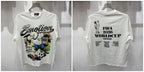 New MIXED-EMOTION Rhinestone cartoon printed pattern 100% cotton Men Women T-shirt Loose casual Shinning Diamond Tees Oversized Top
