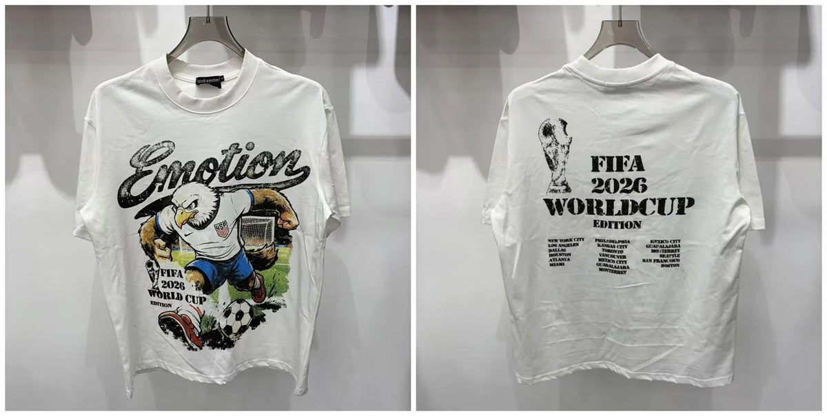 New MIXED-EMOTION Rhinestone cartoon printed pattern 100% cotton Men Women T-shirt Loose casual Shinning Diamond Tees Oversized Top