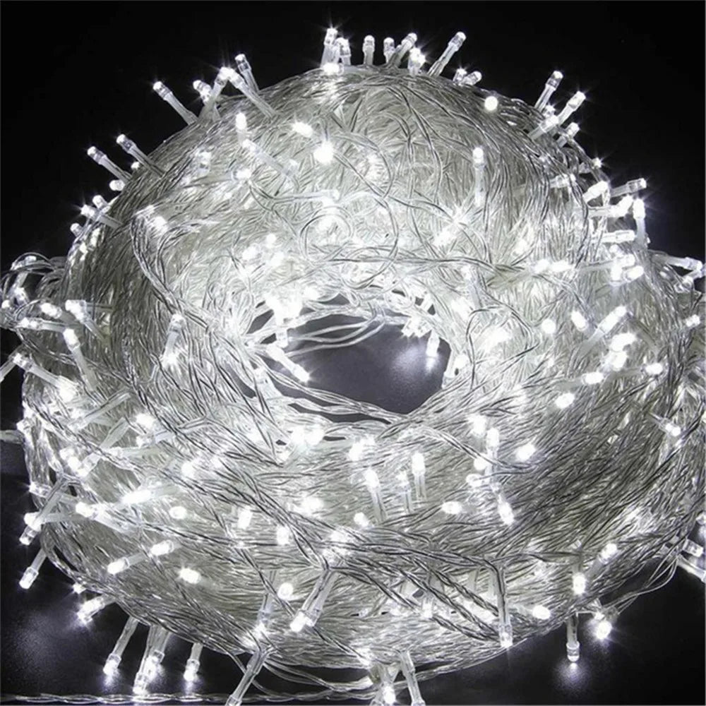 Christmas Lights 5M 10M 20M 30M 50M 100M Led String Fairy Light 8 Modes Christmas Lights For Patio Wedding Party Holiday Lights