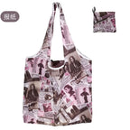 Big Eco-Friendly Folding Shopping Bag Reusable Portable Shoulder Handbag Travel Grocery Fashion Pocket Tote Heavy Storage Bags