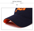 Embroidered Cotton Snapback Baseball Cap for Casual Outdoor Style