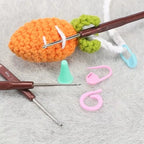 QJH Crochet Hook Set of 16 Plastic Handle Crochet Hooks Handle Knitting Needles Set Crochetings Knittings 0.5mm-2.5mm