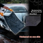 Dark gray car microfiber towel, oversized strong absorbent car wash cloth, high-efficiency cleaning wipe cloth
