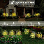 4pcs/6pcs Outdoor Solar Garden Lights Outdoor Solar Smart Firework Lights for Garden Patio Outdoor Holiday Decorations