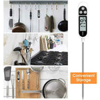 Digital Kitchen Thermometer Instant Read Meat Temperature Probe for Cooking BBQ Food LCD Display