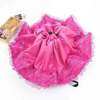 Vintage Lace Parasol Foldable Gothic Lolita Umbrella Rain Anti-uv Protection Sunblock Umbrella Dome Photo Props Girls Parasol