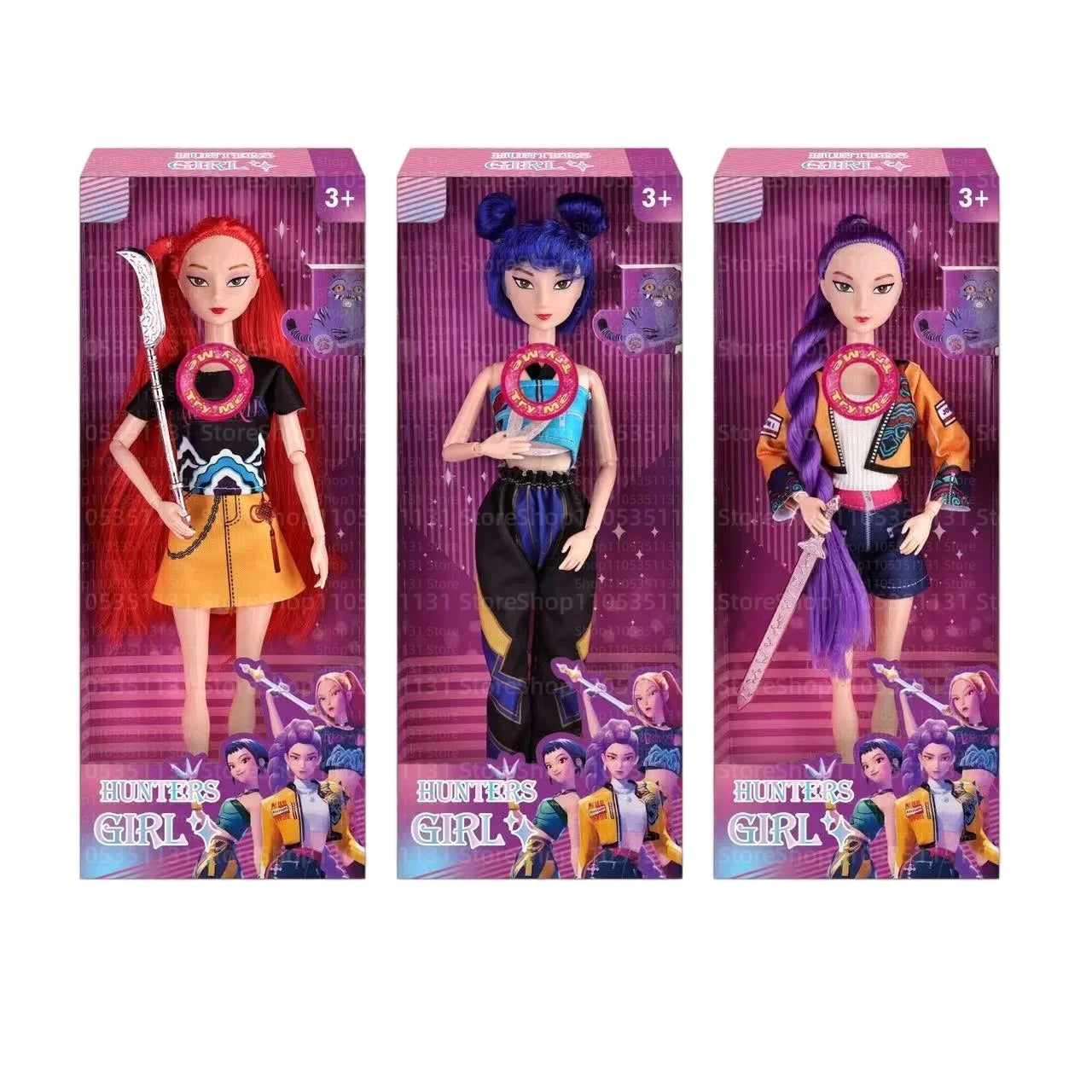 Kpop Anime Vinyl Doll Set – Rumi Mira Zoey Articulated Toy