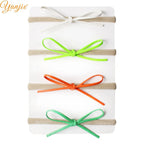 1 Set 2024 Classical European Suede Tied Hair Bow Baby Nylon Headband DIY Hair Accessories Hair Bands for Girl Headwear