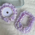 Lace bar ji matt decorative card cover bow ribbon pearl photo small card storage display handmade DIY handmade decorative auxili